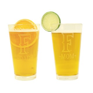 Fullerton Mom and Dad Pub Glasses Set